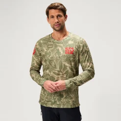 Men's Ltd Grid Floral L/S Tee